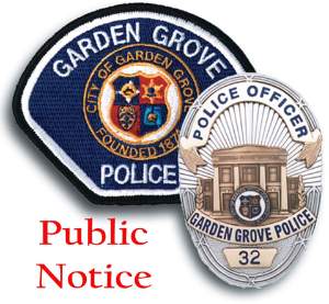 garden grove police department salary