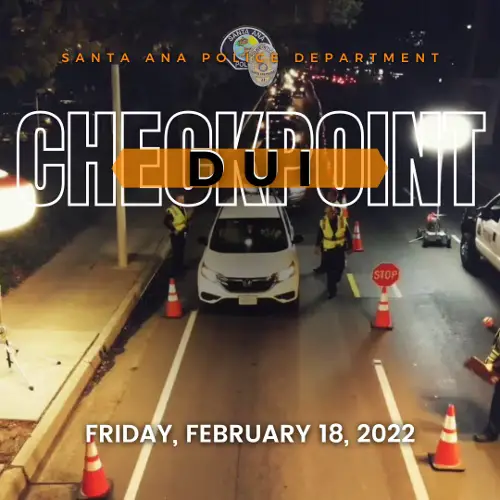The SAPD will conduct a DUI and Driver’s License checkpoint tonight