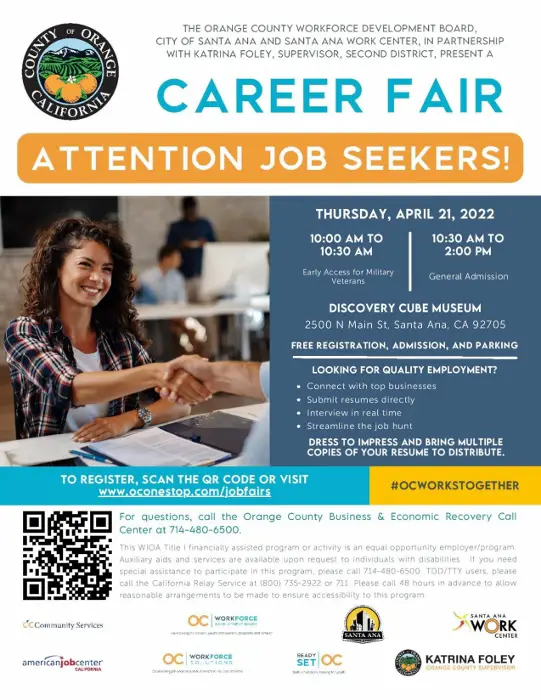 Job Fair set for April 21 at the Discovery Cube in Santa Ana – New ...