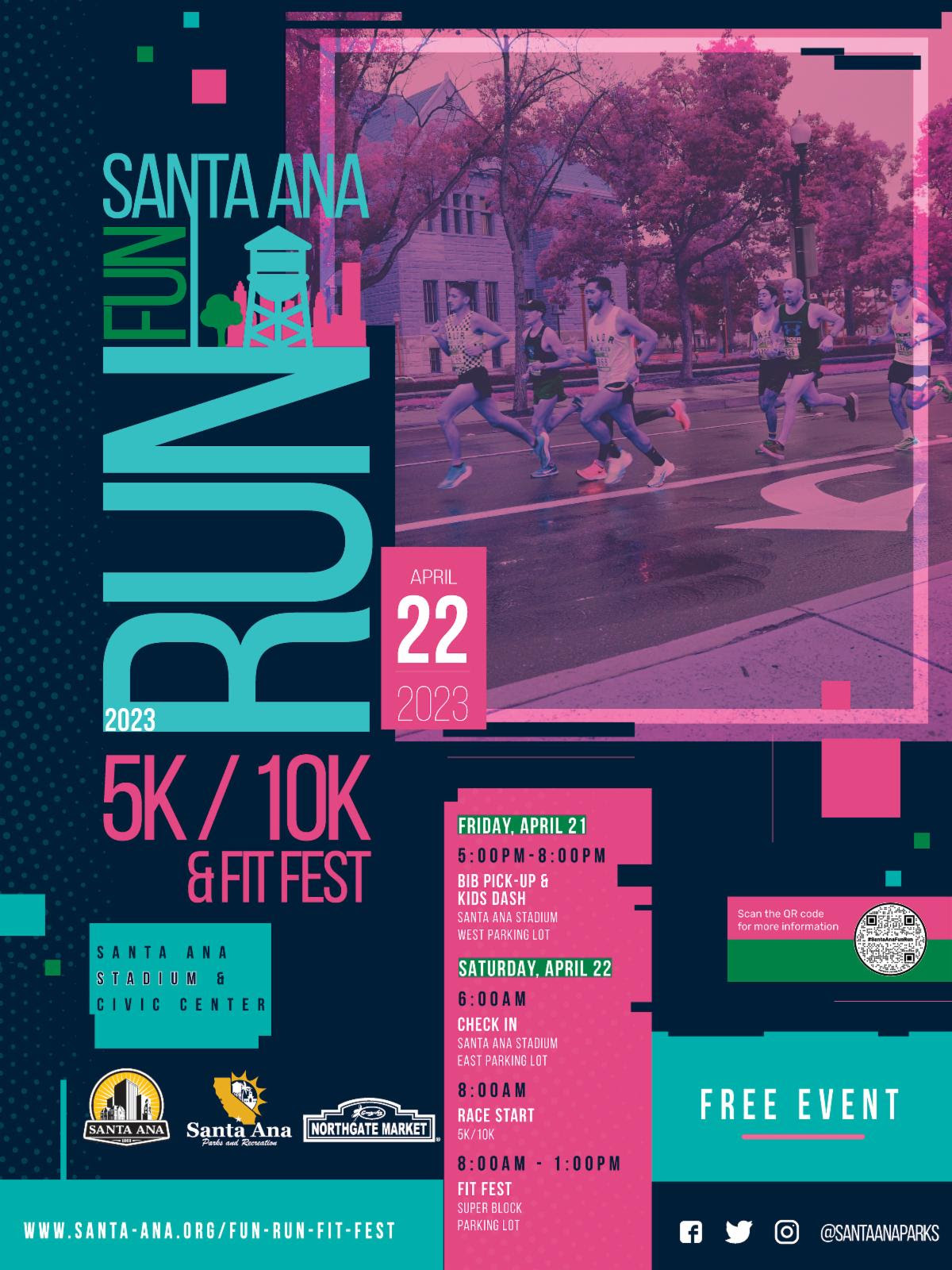 The 2023 Santa Ana 5 and 10K Run and Fit Fest is set for April 2122