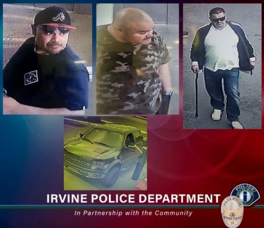 The Irvine Police are searching for three suspects who burglarized a ...