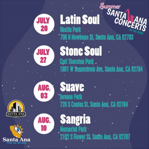 Santa Ana Summer Concerts at the park are back! New Santa Ana