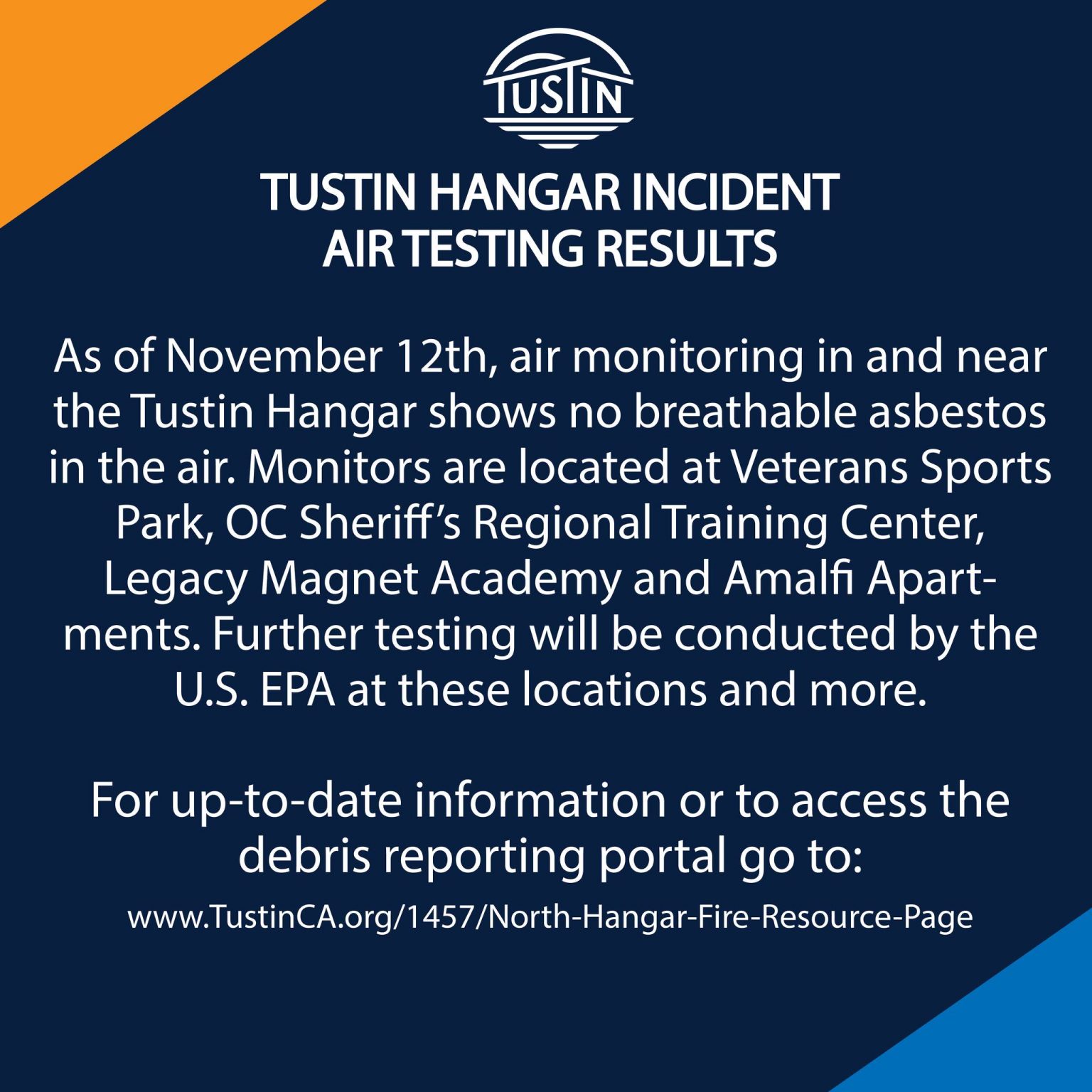 Tustin North Hangar Fire incident update - New Santa Ana