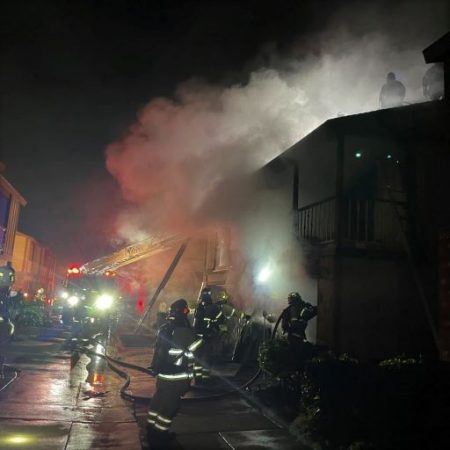 Fire crews battled a residential fire in Garden Grove early this ...