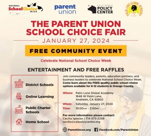 The 2024 O C School Choice Fair Is Set For Jan 27 In Anaheim New   2024 OC School Choice Fair 500x450 