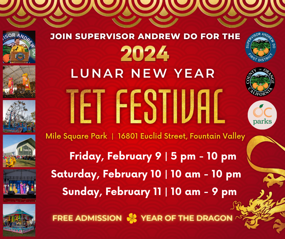 The O.C. Tet Festival is set for Feb. 9-11 at Mile Square Park - Vimarsana News