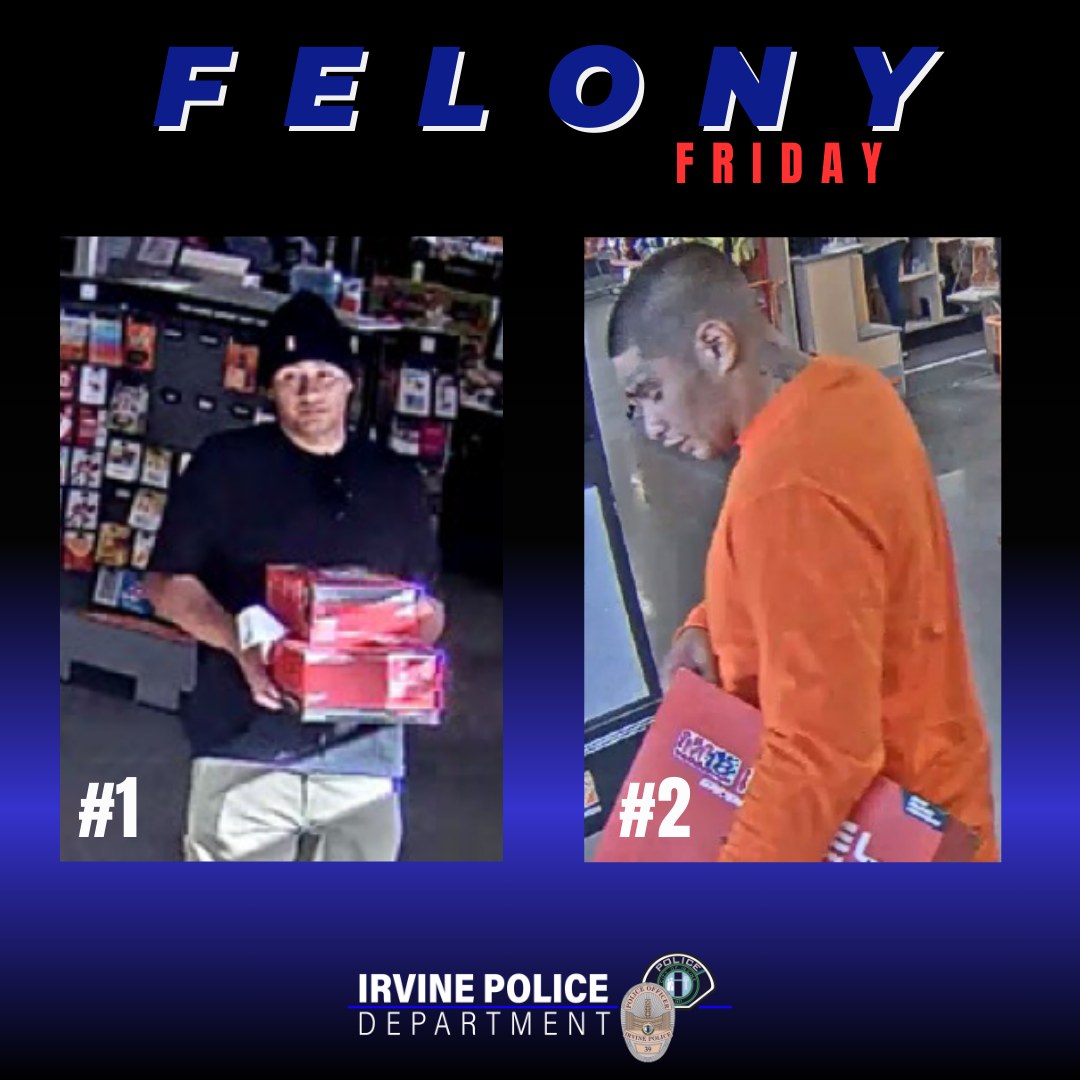 The Irvine Police are hunting for 8 suspects who bought 22K worth of