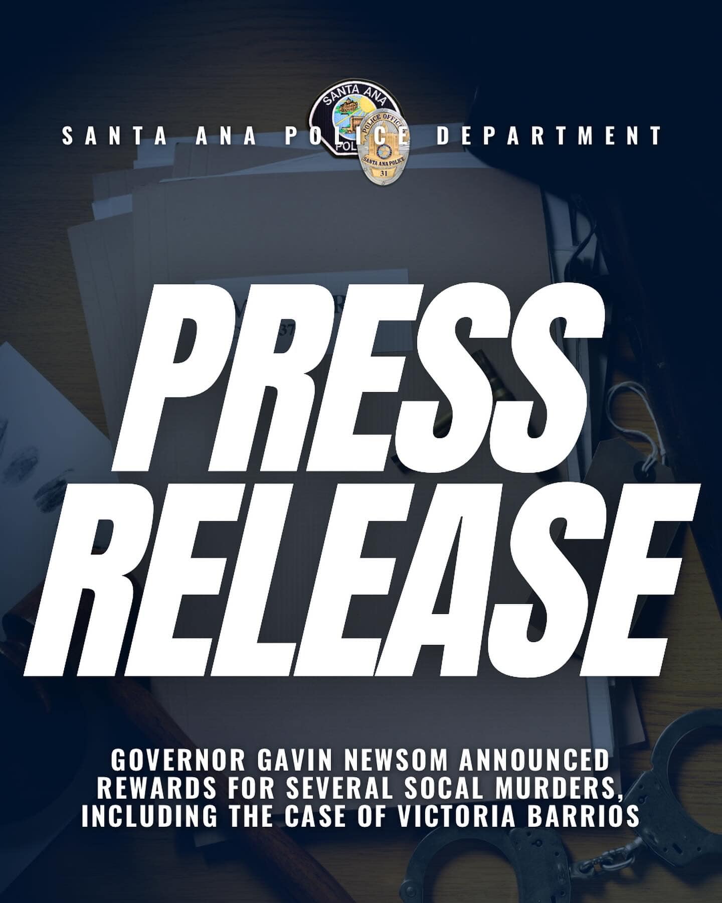 Governor Newsom announces rewards for Unsolved Murders in Santa Ana, Costa Mesa and San Diego