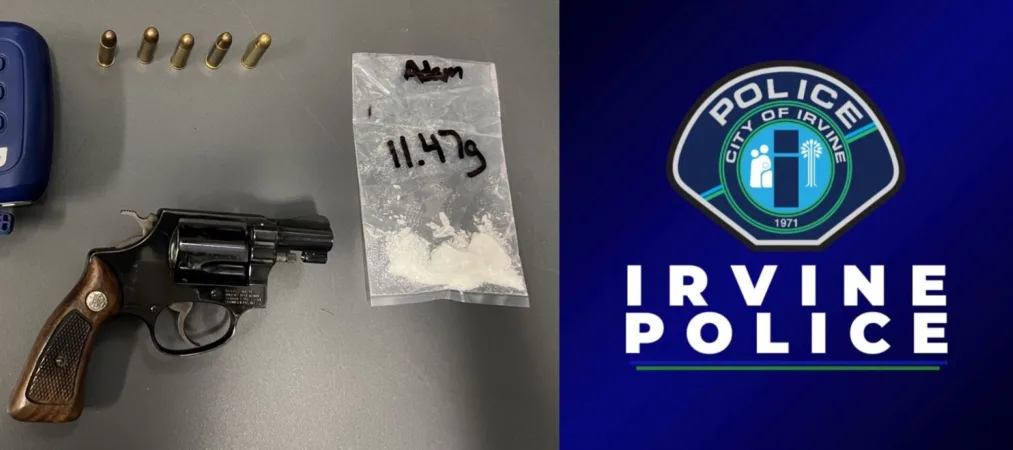 Drugs seized and two armed felons arrested in Irvine