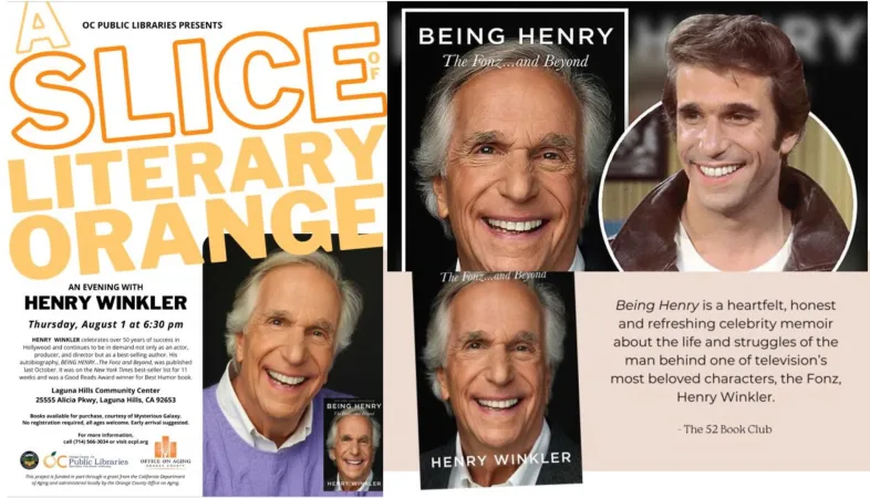 OC Public Libraries welcomes bestselling author and actor Henry Winkler