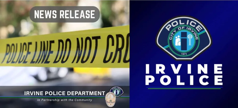 A man was shot by Irvine police officers after stabbing a female relative