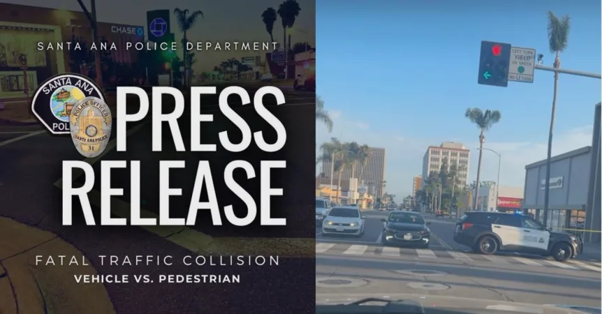 A skateboarder was fatally struck by a vehicle in Santa Ana