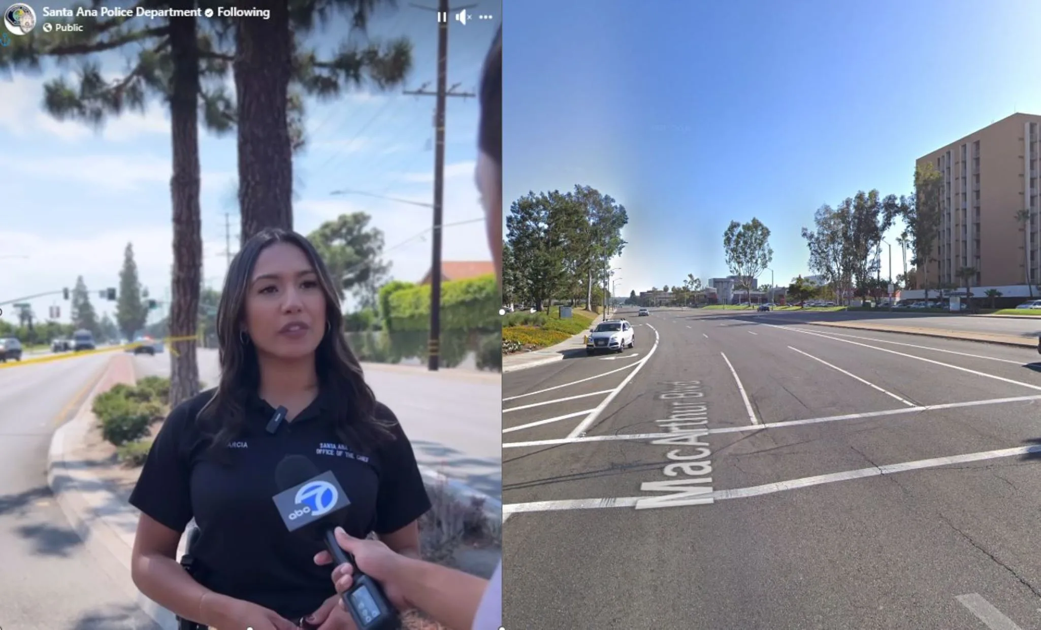 A woman was fatally struck by a vehicle in Santa Ana today