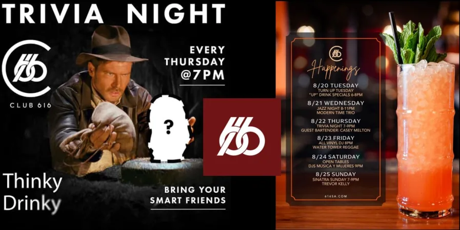 Free Trivia Night at Santa Ana's Club 616 on Thursday nights