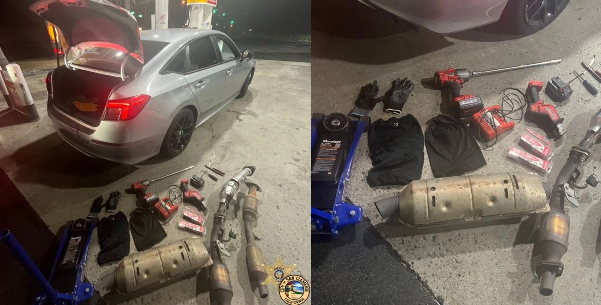 South O.C. catalytic converter thieves nabbed for driving a vehicle with no license plates