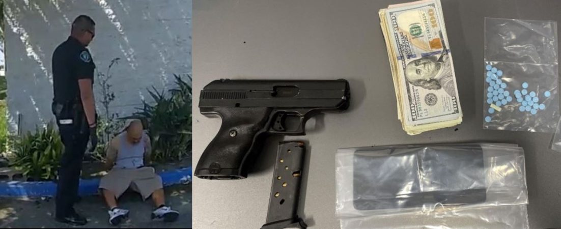 Armed drug dealer who was in a car without license plates arrested in ...