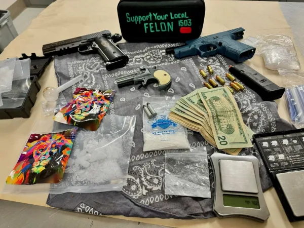 The Orange Police arrested a gang member and seized his drugs and guns