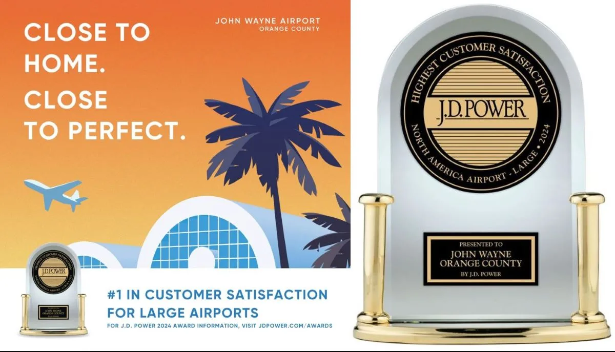 John Wayne Airport ranks #1 in national arport satisfaction study