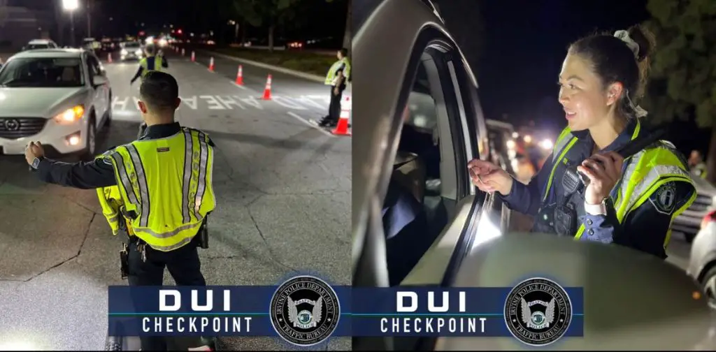 The Irvine Police Department will conduct a DUI and Driver’s License
