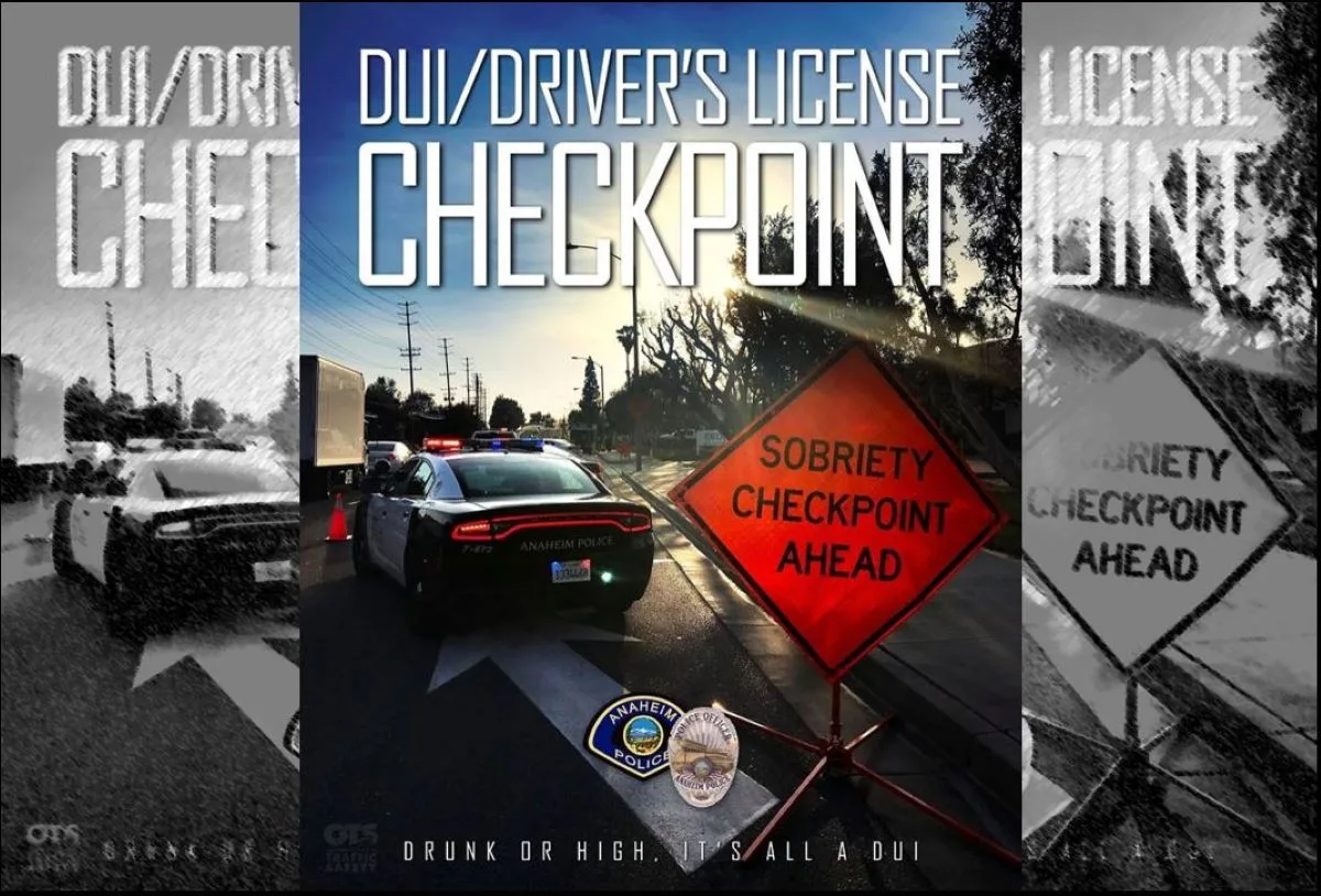 Anaheim Police DUI and Drivers license checkpoint