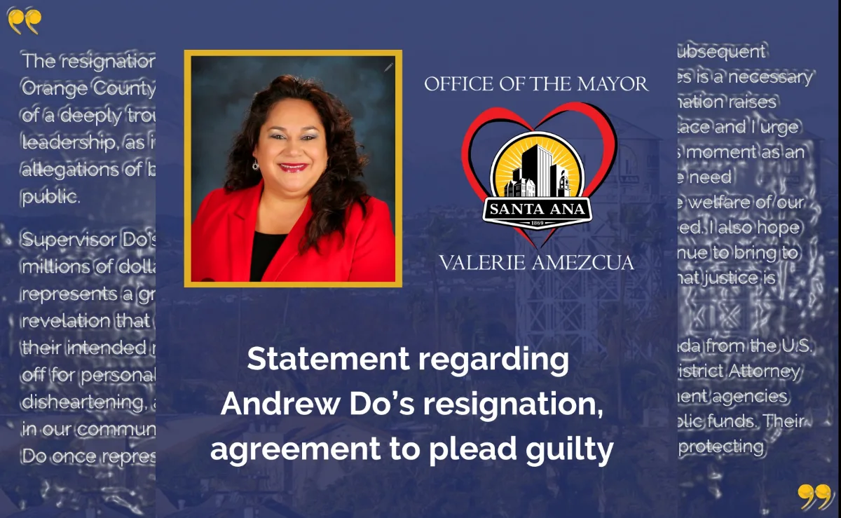 Mayor Amezcua speaks out on Supervisor Dos resignation and guilty plea