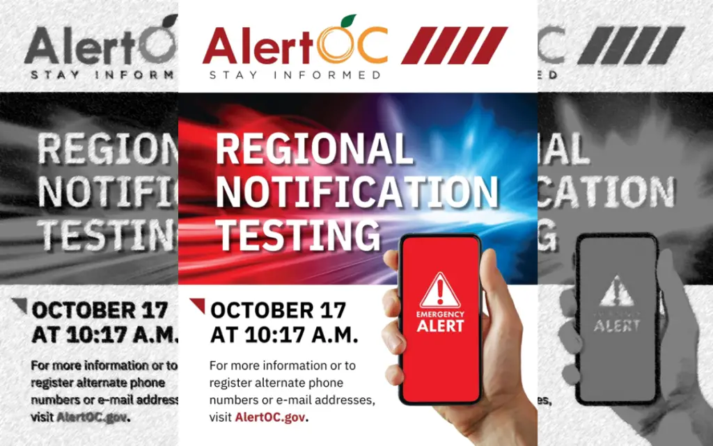 OC Sheriff to test emergency mass notification system, Alert OC, today