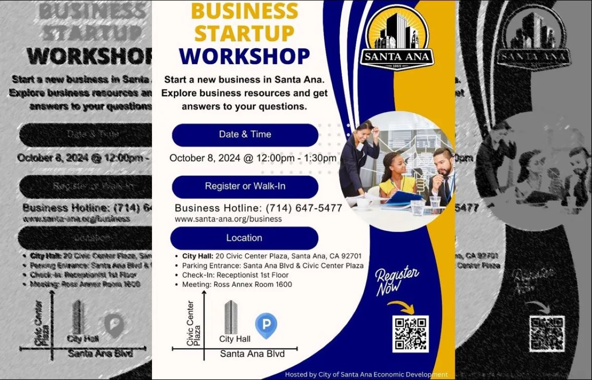 The City of Santa Ana is hosting a Business Start-Up Workshop on Oct 8