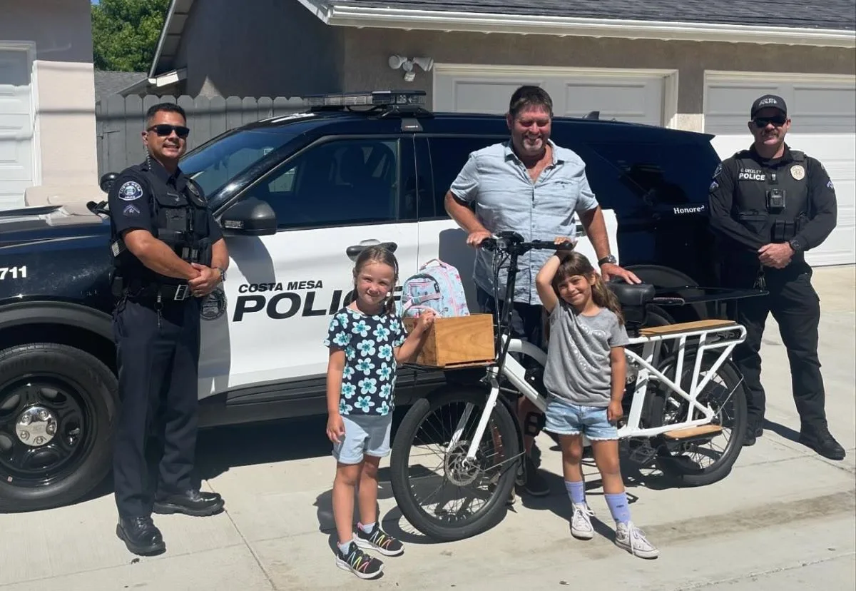 The Costa Mesa Police caught a thief and returned the stolen e-bike to its owner