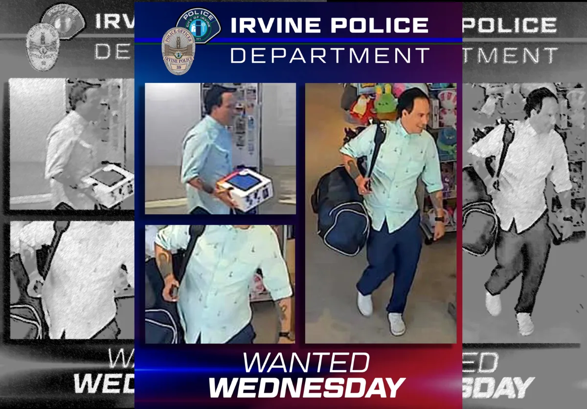 The Irvine Police are trying to identify a man who stole merch from the Game Chest