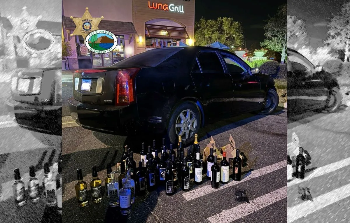 OC deputies recovered 41 bottles of stolen booze and arrested a suspect after a traffic stop