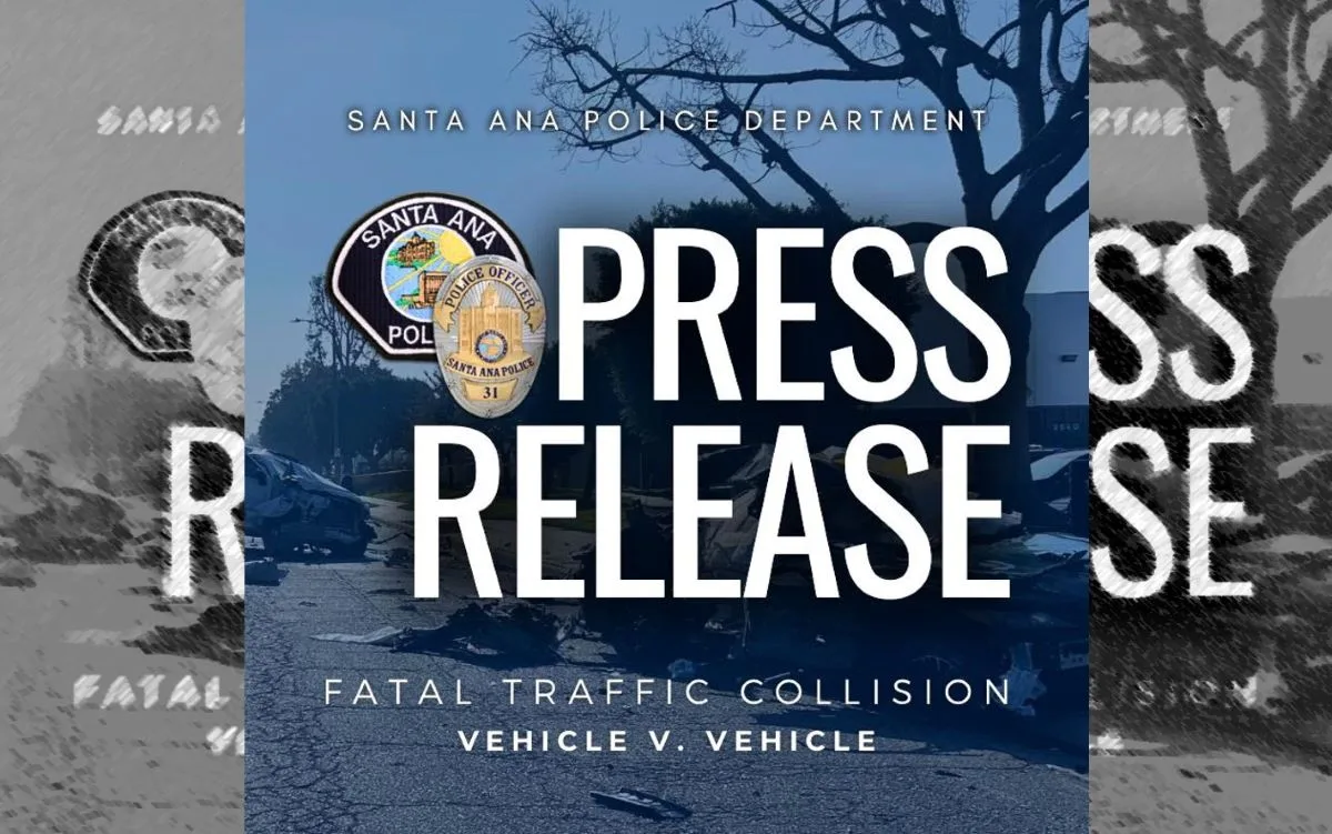 A man died in a traffic collision this morning in Santa Ana