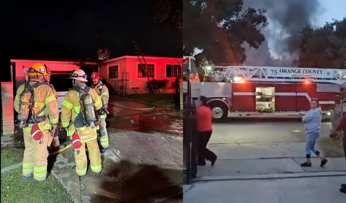 Fire at South Linda Way in Santa Ana