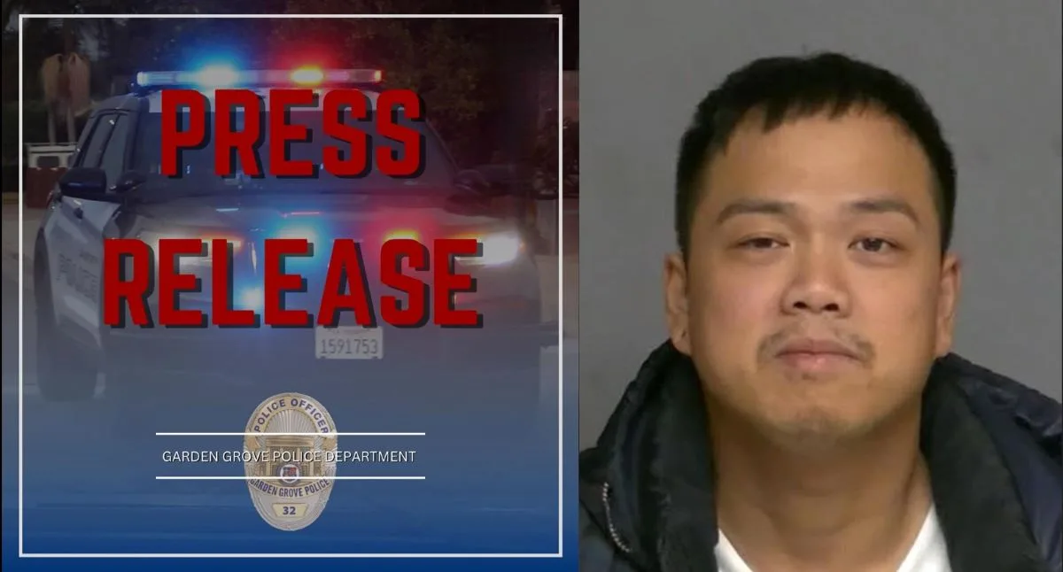 The Garden Grove arrested Thuan Duong on murder charges after he intenionally ran over a victim