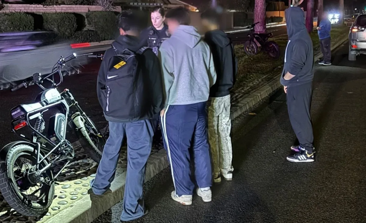 A juvenile on an e-motorcycle collided with a vehicle in Fountain Valley