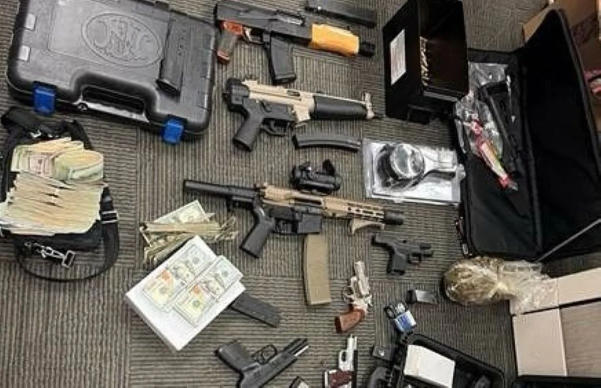 Buena Park police officers seized guns $75K and marijuana and arrested a suspect after a pursuit