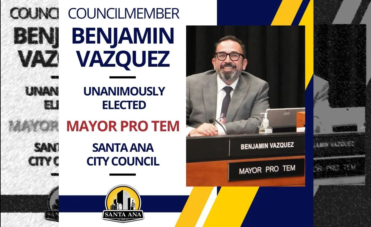 Councilmember Benjamin Vazquez selected as Santa Anas new Mayor Pro Tem