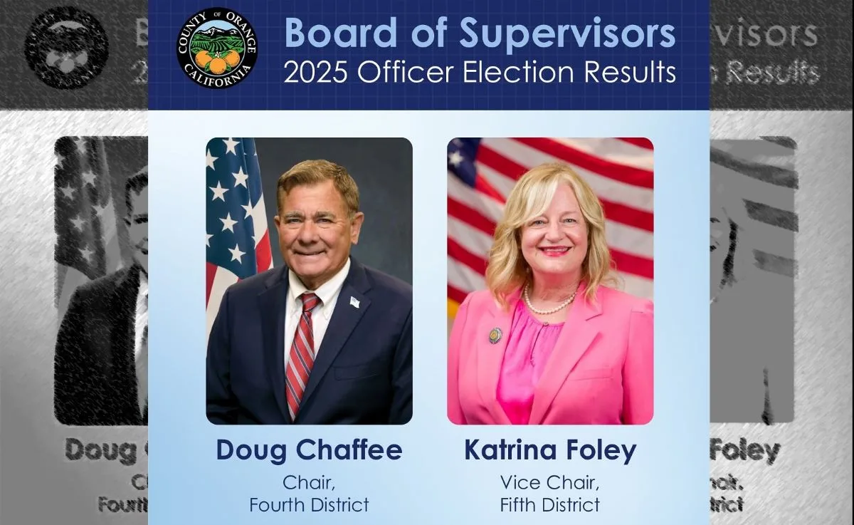 Doug Chaffee and Katrina Foley to head the OC Board of Supervisors this year