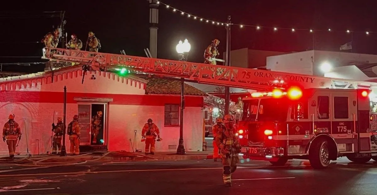 Fire at Murrays Hardware in Santa Ana