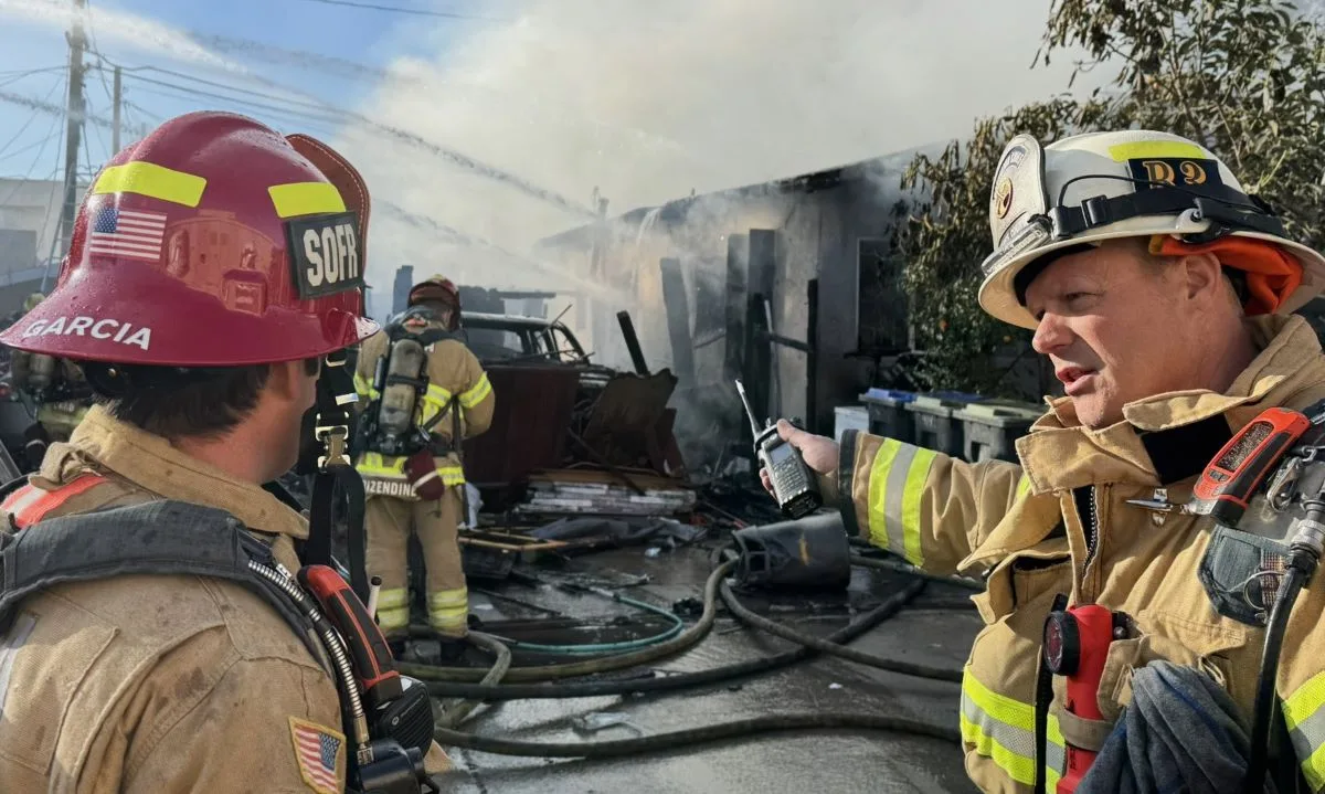 Fire at the 400 block of W 16th St in Santa Ana