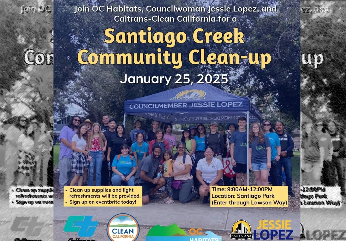 Join OC Habitats for a community cleanup event in Santa Ana on Saturday 1/25