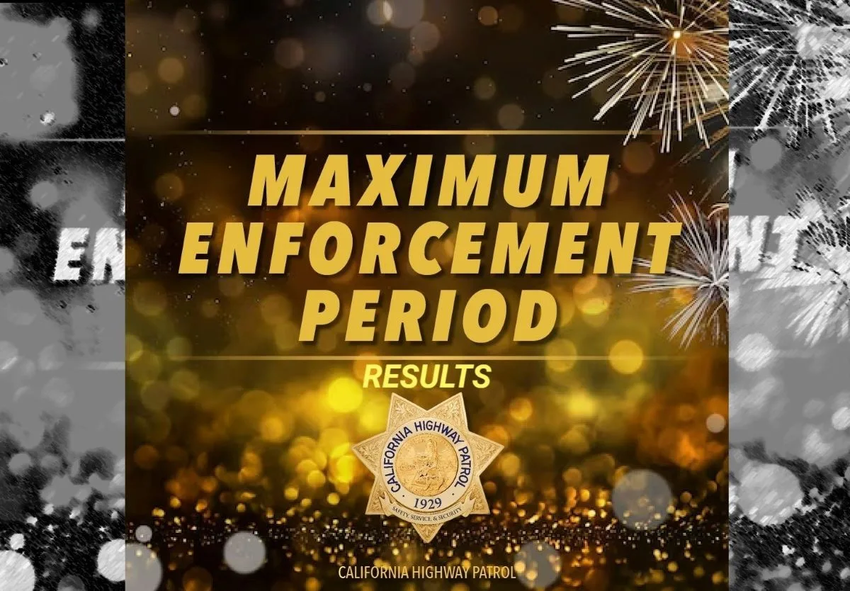 The CHP made 481 DUI arrests during their New Years Maximum Enforcement Period