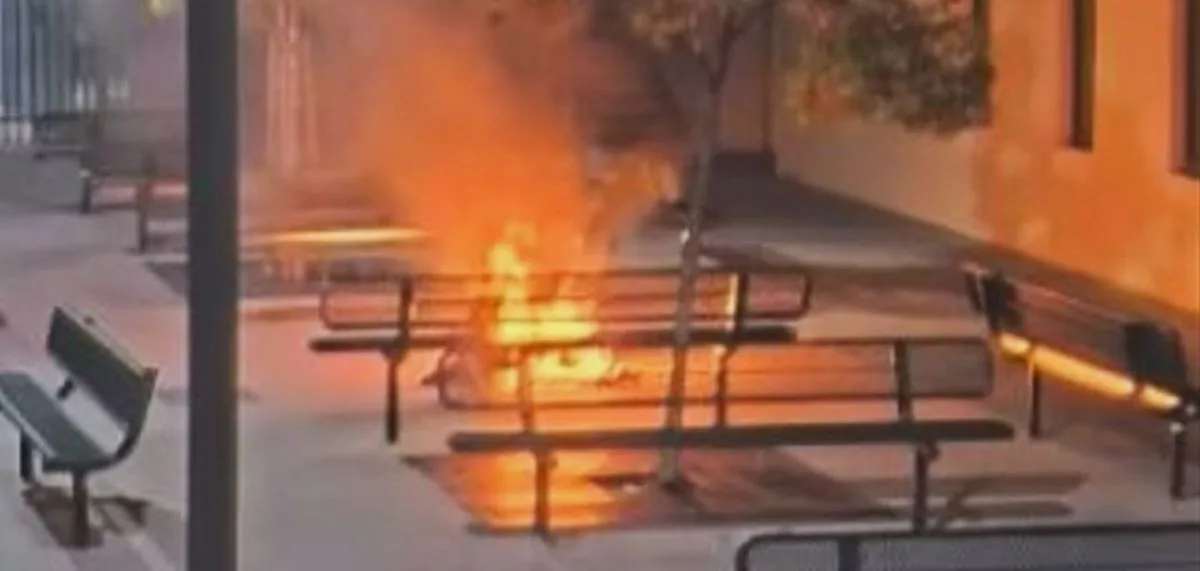 Two minors were arrested for allegedly setting a fire at an O.C. middle school