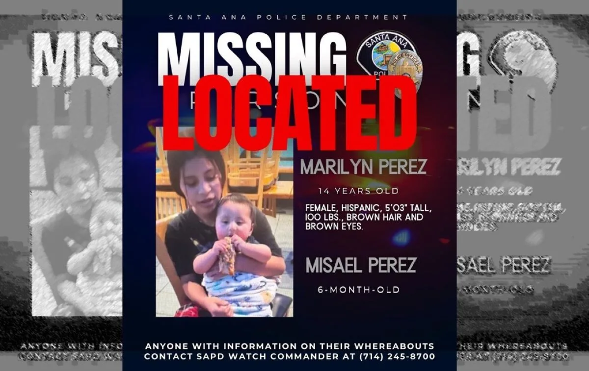 A missing mother and infant in Santa Ana were located