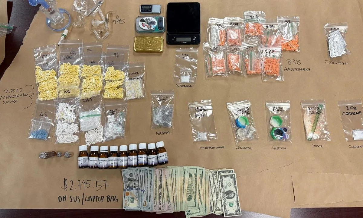 The Fountain Valley Police made a drug bust and seized 100 grams of narcotics and over 3,000 pills