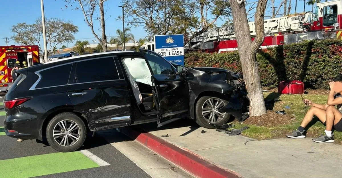 Four victims were injured in a vehicle collision in Costa Mesa