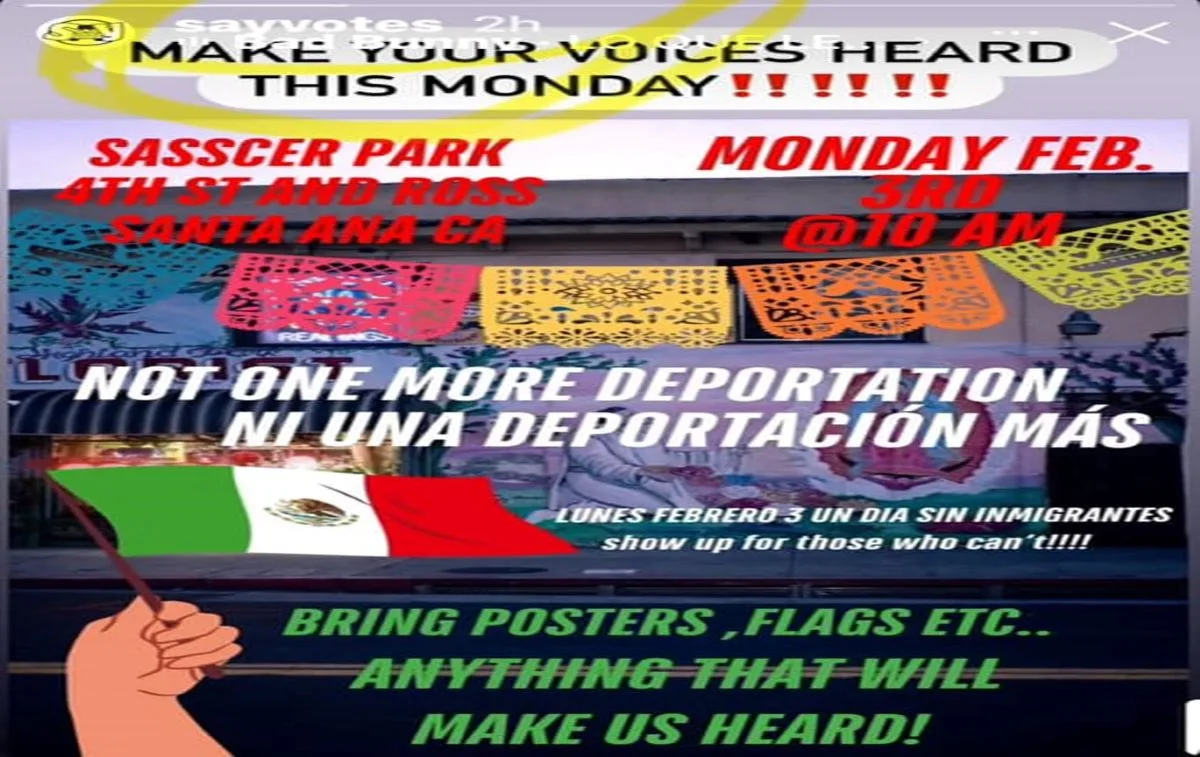 Stop the Deportation protest in Santa Ana on Feb 3