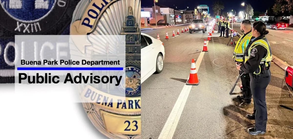 The Buena Park Police will conduct a DUI Checkpoint on Feb 21