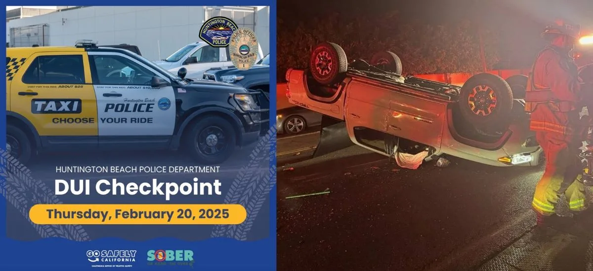 The Huntington Beach Police will conduct a DUI Checkpoint on Feb 20