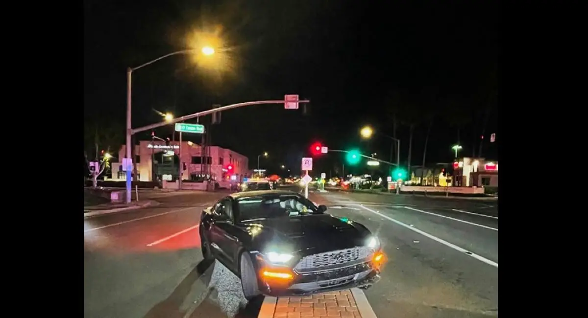 A DUI driver was arrested in Tustin after his car got stuck on a median ...