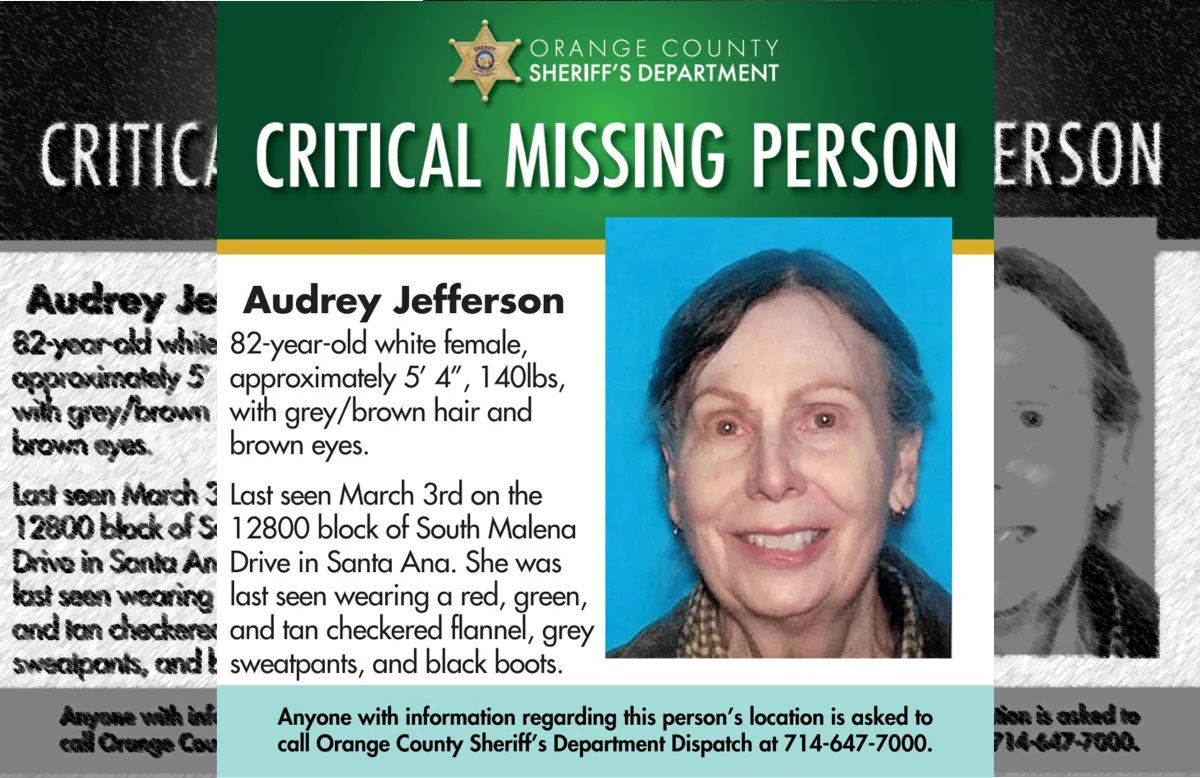 Audrey Jefferson missing in Orange County